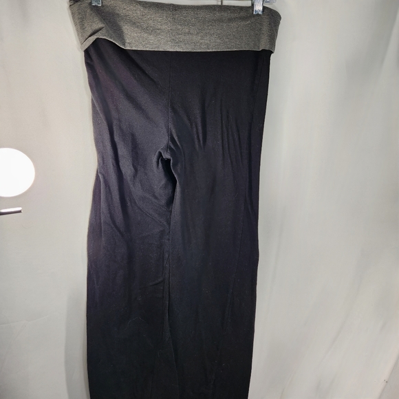 Emerald Life Active Black w/ Grey Fold Over Waistband Workout Pants Size Medium - Picture 3 of 6